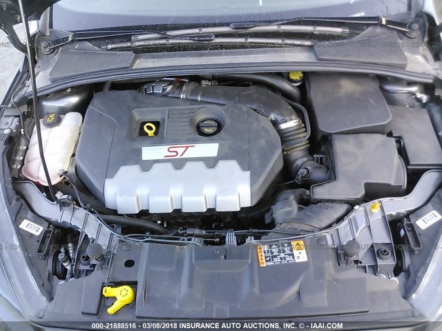 1FADP3L92HL246072 - 2017 FORD FOCUS ST GRAY photo 10