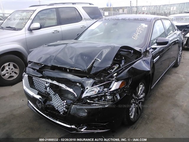 1LN6L9RP6H5614390 - 2017 LINCOLN CONTINENTAL RESERVE Schwarz Foto 2