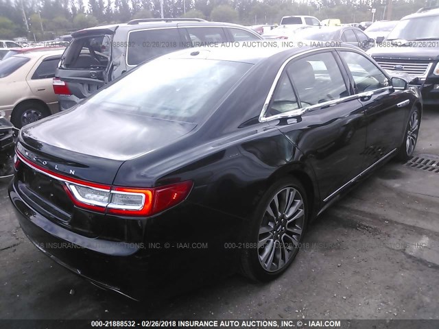 1LN6L9RP6H5614390 - 2017 LINCOLN CONTINENTAL RESERVE Schwarz Foto 4