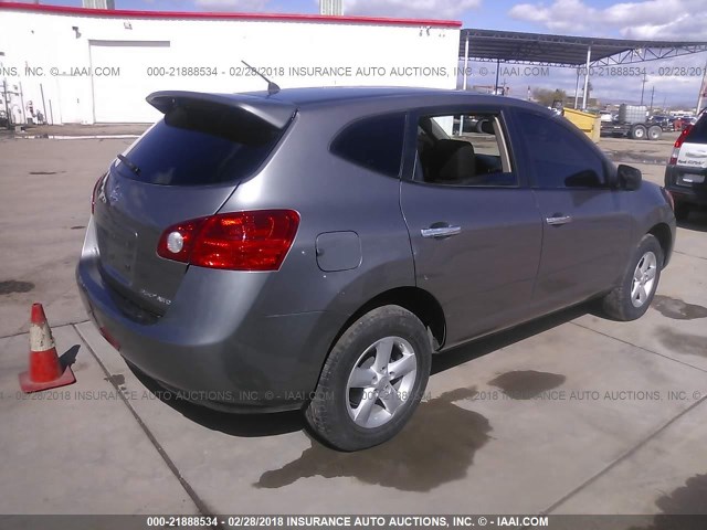 JN8AS5MV9AW114308 - 2010 NISSAN ROGUE S/SL/KROM GRAY photo 4