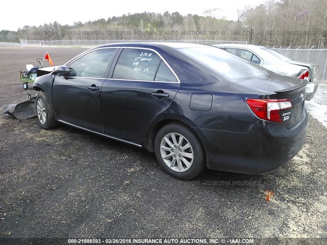 4T4BF1FK7CR189587 - 2012 TOYOTA CAMRY SE/LE/XLE BLACK photo 3