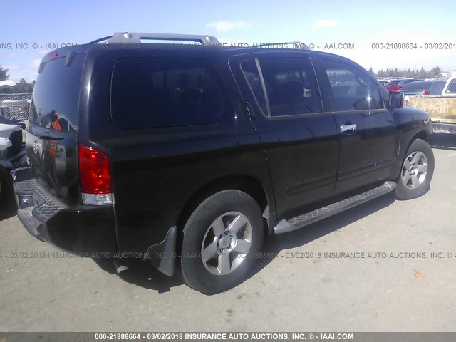 5N1AA08A34N726017 - 2004 NISSAN ARMADA SE/LE BLACK photo 4