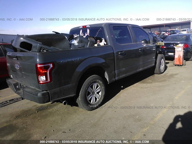 1FTEW1EP6GKE14253 - 2016 FORD F150 SUPERCREW BLACK photo 4