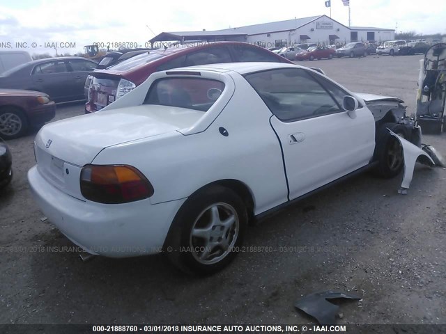 JHMEH6162VS002962 - 1997 HONDA CIVIC DEL SOL SI WHITE photo 4