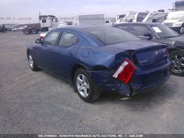 2B3CA4CD2AH112927 - 2010 DODGE CHARGER BLUE photo 3