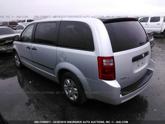 2D8HN44H48R790451 - 2008 DODGE GRAND CARAVAN SE SILVER photo 3