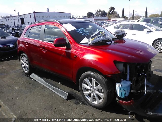 4A4AP4AU2EE007804 - 2014 MITSUBISHI OUTLANDER SPORT SE RED photo 1