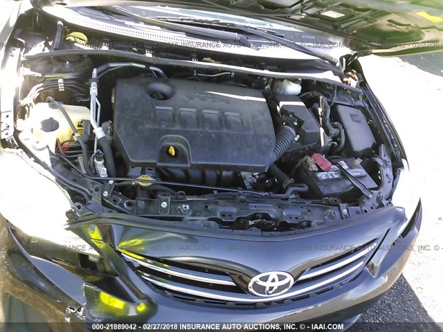 5YFBU4EE9DP158454 - 2013 TOYOTA COROLLA S/LE BLACK photo 10