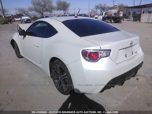 JF1ZNAA11D1711296 - 2013 TOYOTA SCION FR-S WHITE photo 3