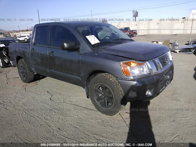 1N6BA0ED1EN514593 - 2014 NISSAN TITAN S/SV/SL/PRO-4X GRAY photo 1