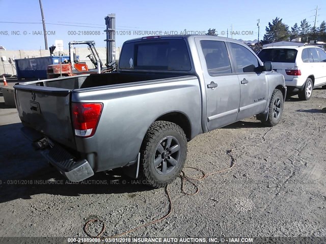 1N6BA0ED1EN514593 - 2014 NISSAN TITAN S/SV/SL/PRO-4X GRAY photo 4