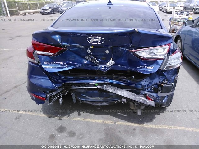 5NPD84LF5HH061411 - 2017 HYUNDAI ELANTRA SE/VALUE/LIMITED BLUE photo 6