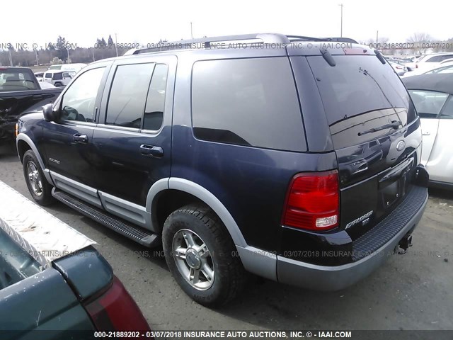 1FMZU73W82ZB64594 - 2002 FORD EXPLORER XLT BLUE photo 3