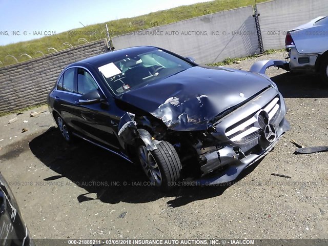 55SWF4KB6FU087524 - 2015 MERCEDES-BENZ C300 300 4MATIC GRAY photo 1