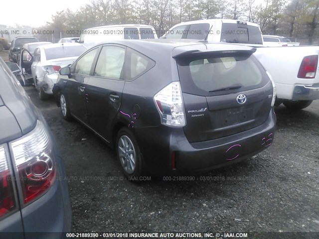 JTDZN3EU0E3337232 - 2014 TOYOTA PRIUS V GRAY photo 3