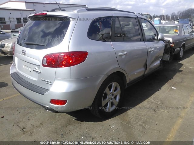 5NMSH13E38H178138 - 2008 HYUNDAI SANTA FE SE/LIMITED SILVER photo 4