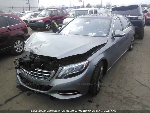 WDDUG8FB7FA124456 - 2015 MERCEDES-BENZ S 550 4MATIC GRAY photo 2