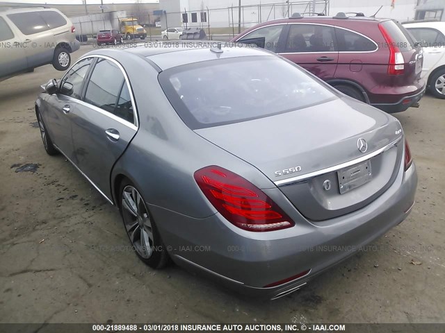 WDDUG8FB7FA124456 - 2015 MERCEDES-BENZ S 550 4MATIC GRAY photo 3