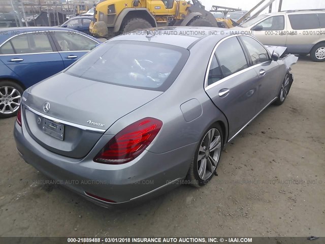 WDDUG8FB7FA124456 - 2015 MERCEDES-BENZ S 550 4MATIC GRAY photo 4