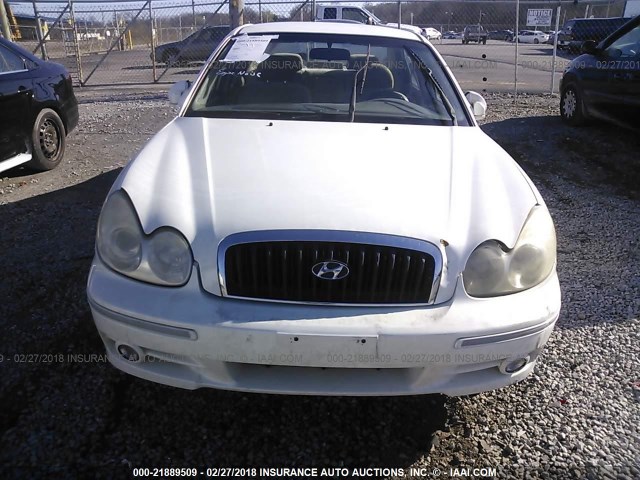 KMHWF35H75A129701 - 2005 HYUNDAI SONATA GLS/LX WHITE photo 6