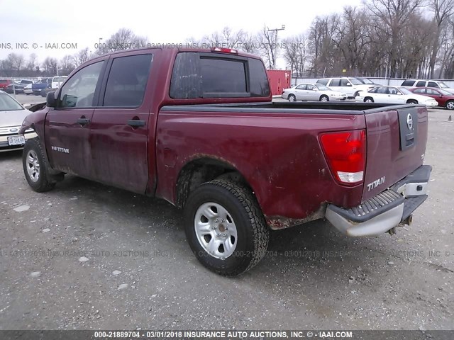 1N6BA07B87N236659 - 2007 NISSAN TITAN XE/SE/LE MAROON photo 3