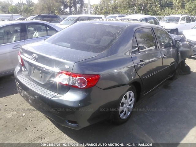 2T1BU4EE0BC698367 - 2011 TOYOTA COROLLA S/LE GRAY photo 4