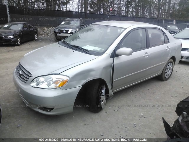 JTDBR32E942023229 - 2004 TOYOTA COROLLA CE/LE GRAY photo 2