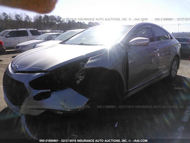 KMHEC4A49CA054333 - 2012 HYUNDAI SONATA HYBRID GRAY photo 2