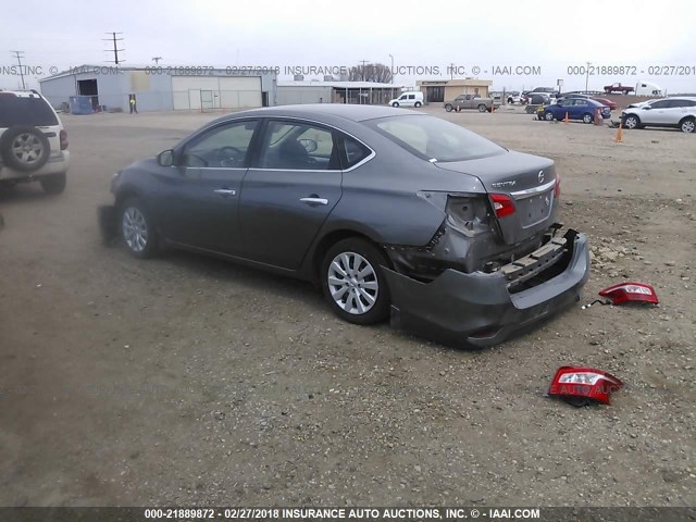 3N1AB7AP3GY315316 - 2016 NISSAN SENTRA S/SV/SR/SL GRAY photo 3