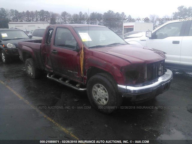 1GTDS198558106530 - 2005 GMC CANYON RED photo 1