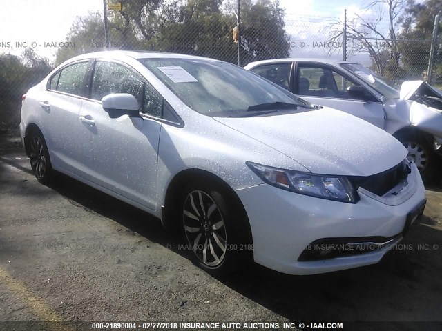 19XFB2F94EE222125 - 2014 HONDA CIVIC EXL WHITE photo 1