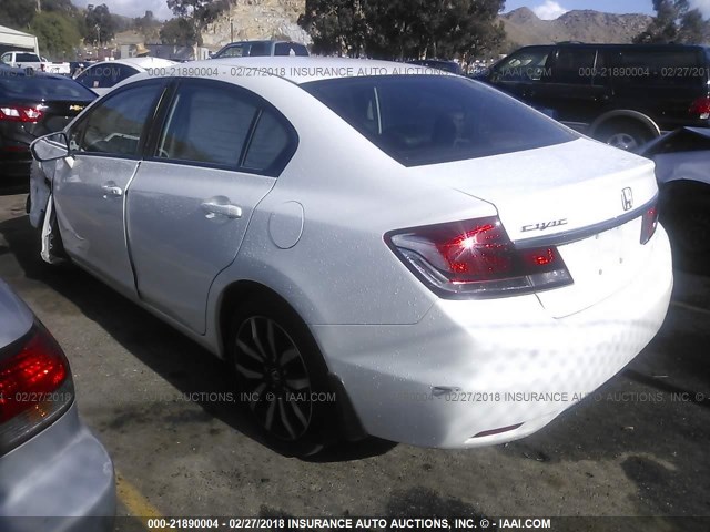 19XFB2F94EE222125 - 2014 HONDA CIVIC EXL WHITE photo 3