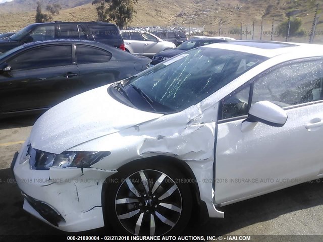 19XFB2F94EE222125 - 2014 HONDA CIVIC EXL WHITE photo 6