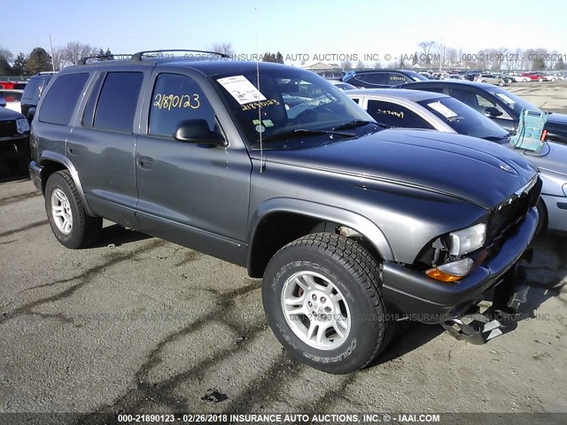 1D4HS48N53F544180 - 2003 DODGE DURANGO SLT GRAY photo 1