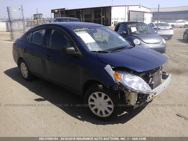 3N1CN7AP2EL851216 - 2014 NISSAN VERSA S/S PLUS/SV/SL Dark Blue photo 1