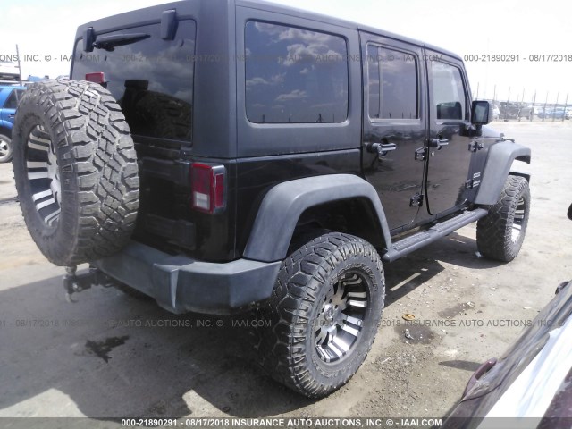 1C4HJWDG0DL522450 - 2013 JEEP WRANGLER UNLIMITE SPORT BLACK photo 4