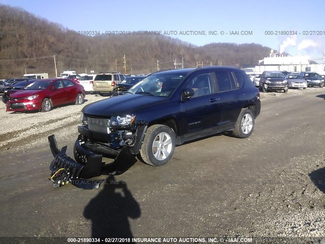 1C4NJDBB1FD248297 - 2015 JEEP COMPASS SPORT Dark Blue photo 2