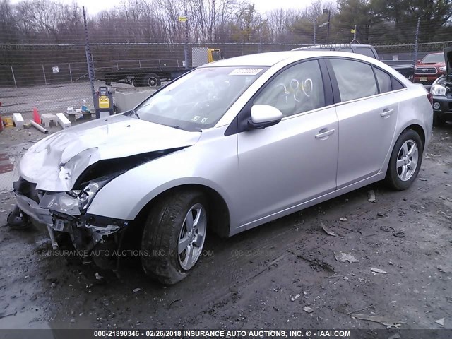 1G1PE5SB4G7104982 - 2016 CHEVROLET CRUZE LIMITED LT SILVER photo 2