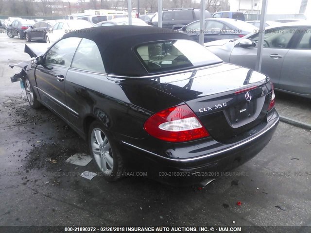 WDBTK56F27T087584 - 2007 MERCEDES-BENZ CLK 350 BLACK photo 3