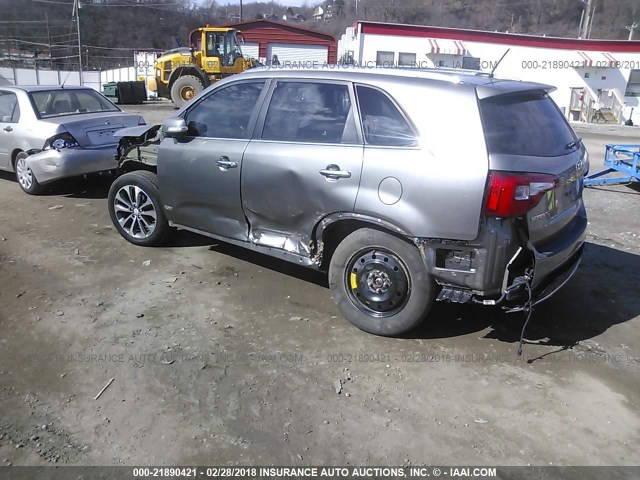 5XYKWDA78EG434176 - 2014 KIA SORENTO SX/SX LIMITED GRAY photo 3