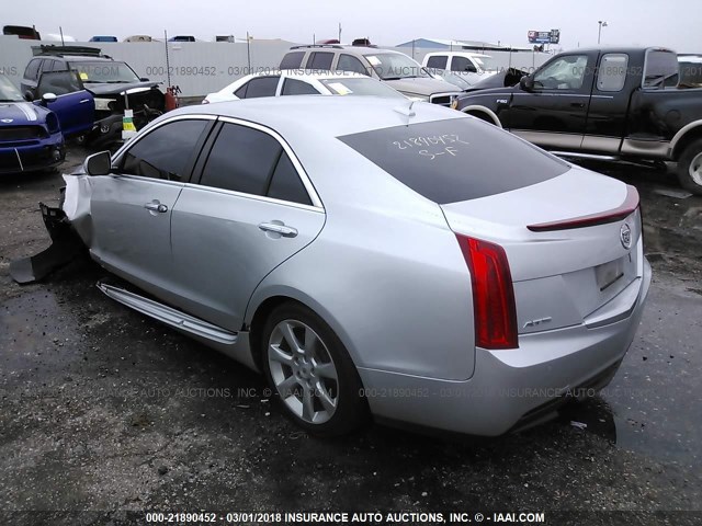 1G6AB5RA2D0133732 - 2013 CADILLAC ATS LUXURY SILVER photo 3