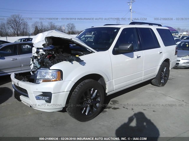 1FMJU2AT3HEA73032 - 2017 FORD EXPEDITION LIMITED WHITE photo 2