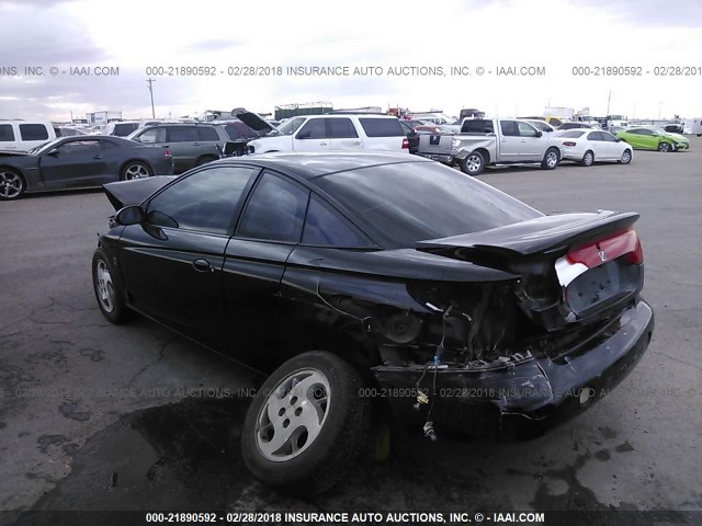 1G8ZY12792Z141920 - 2002 SATURN SC2 BLACK photo 3