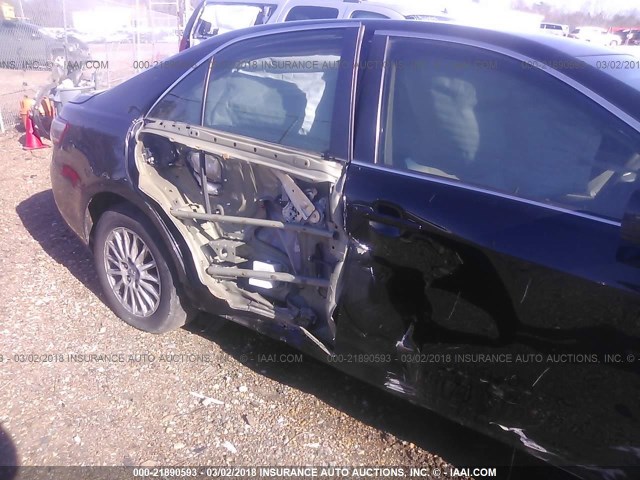 4T4BE46K08R037131 - 2008 TOYOTA CAMRY CE/LE/XLE/SE BLACK photo 6