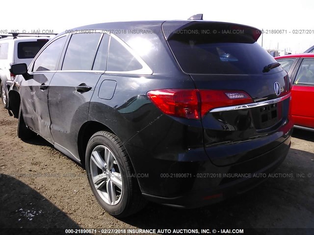 5J8TB3H56DL013611 - 2013 ACURA RDX TECHNOLOGY BLACK photo 3