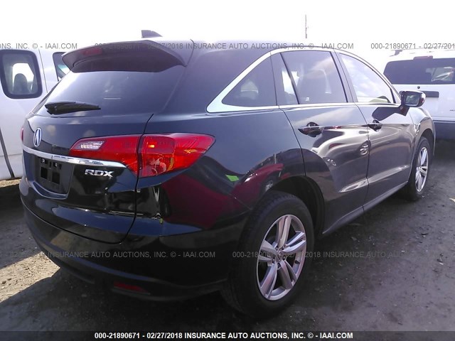 5J8TB3H56DL013611 - 2013 ACURA RDX TECHNOLOGY BLACK photo 4