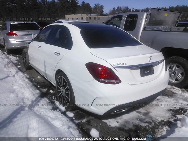 55SWF4KB0GU129509 - 2016 MERCEDES-BENZ C 300 4MATIC WHITE photo 3