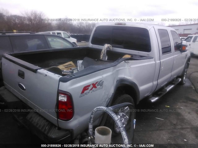 1FTSW21R48ED20582 - 2008 FORD F250 SUPER DUTY SILVER photo 4