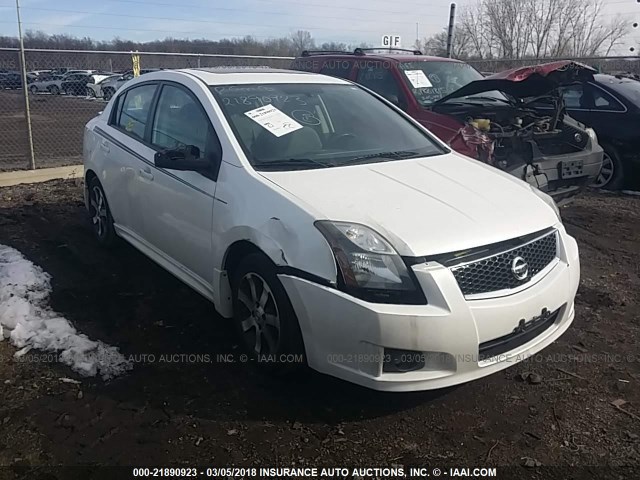 3N1AB6AP2CL631890 - 2012 NISSAN SENTRA 2.0/2.0S/SR/2.0SL WHITE photo 1