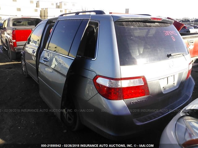 5FNRL387X6B121761 - 2006 HONDA ODYSSEY EXL ნაცრისფერი ფოტო 3